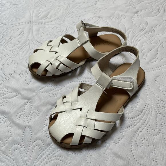 Cat & Jack White Strappy Sandals Size 9 - Picture 3 of 5